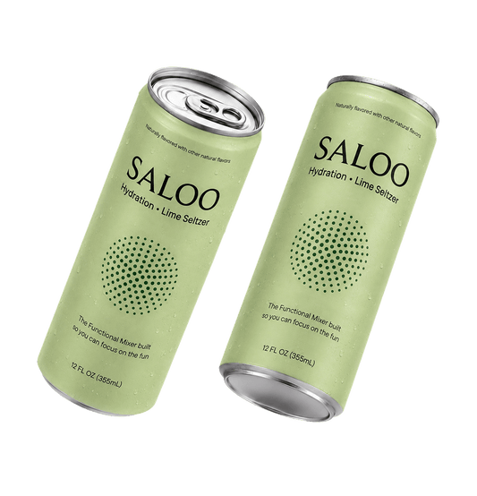 SALOO Hydration Lime Seltzer Functional Mixer - functional ingredients graphic