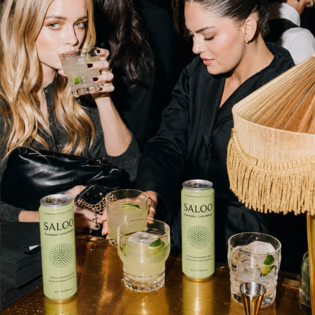 SALOO Hydration Lime Seltzer Functional Mixer - lifestyle slider image