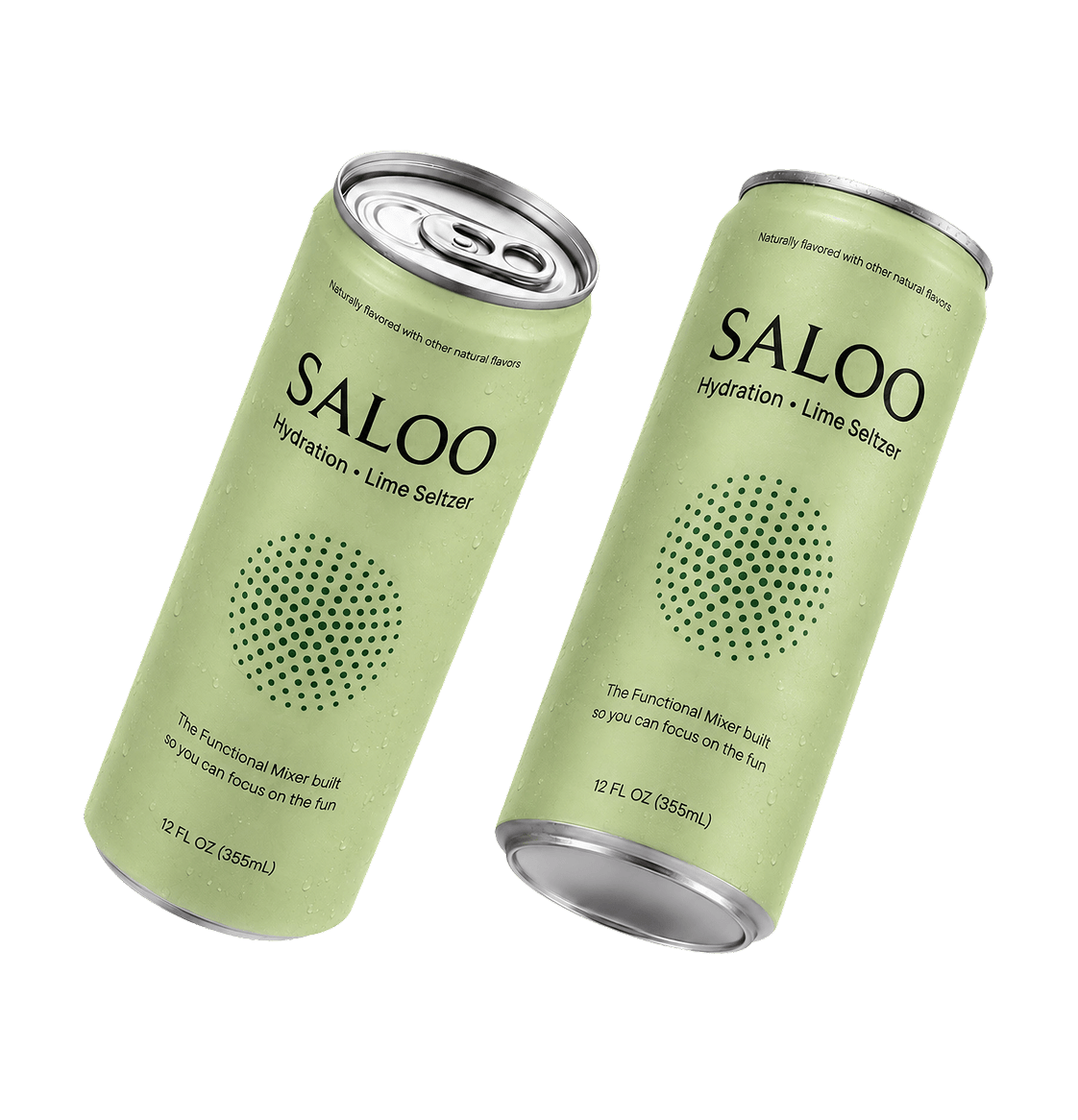 SALOO Hydration Lime Seltzer Functional Mixer - functional ingredients graphic